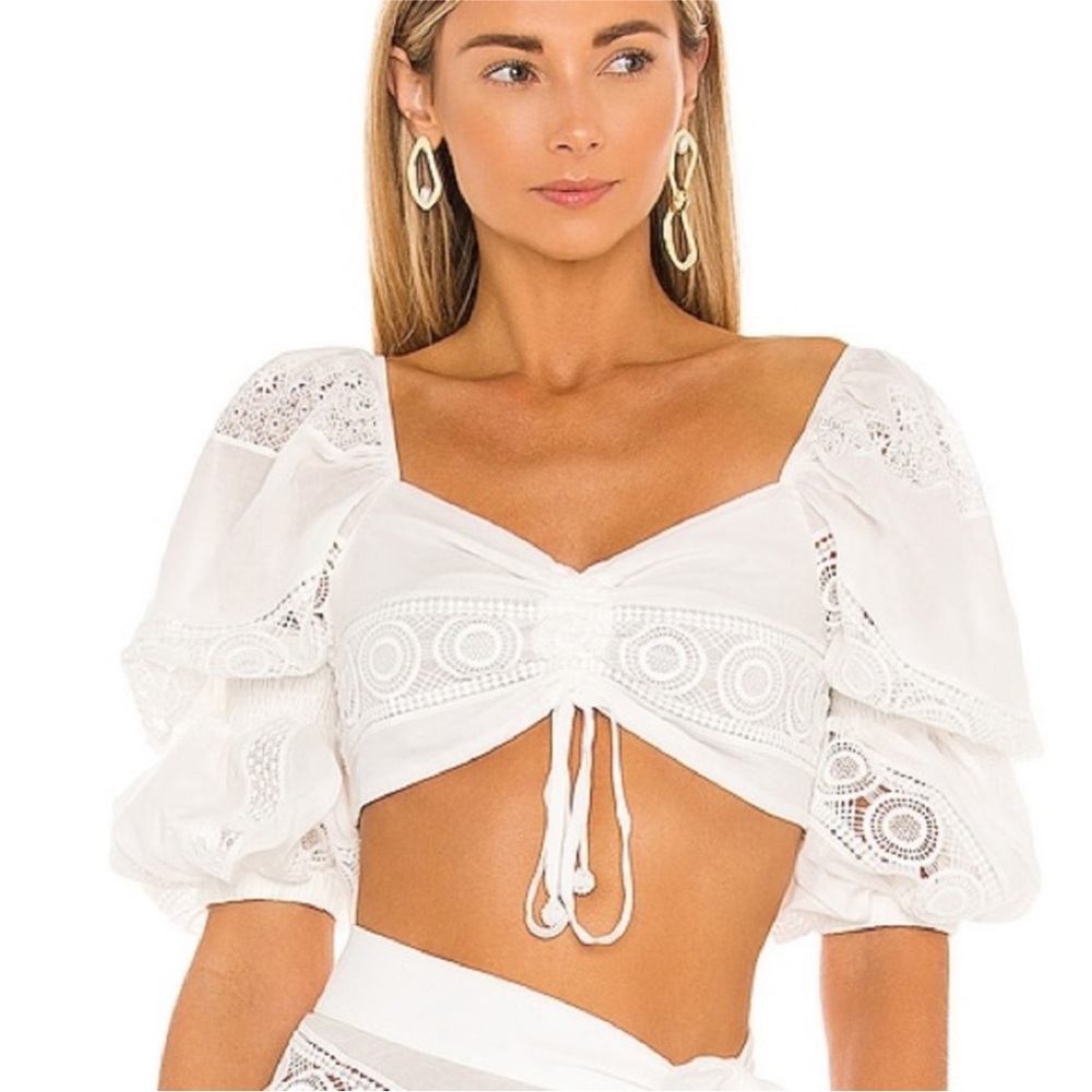 NEW Waimari Sevillana Top White Size Small